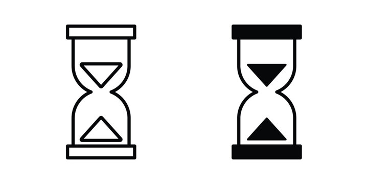 Hourglass icon vector design Illustration pack for apps.