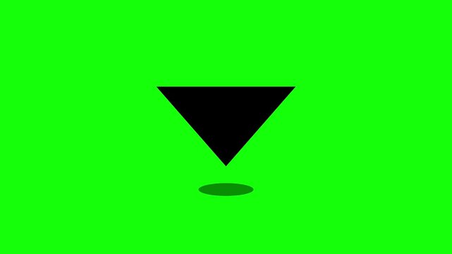 Minimalist Black Location Pin Icon Animation on Green Screen for Maps, Navigation, and App Interface Design