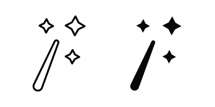 Magic wand icon vector design Illustration pack for apps.