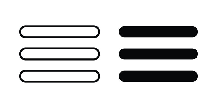 Menu icon vector design Illustration pack for apps.