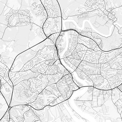 Obraz premium Newport City Map. Minimalist black and white line art poster for printing, wallpaper, wall art, and map resources for home and office decor