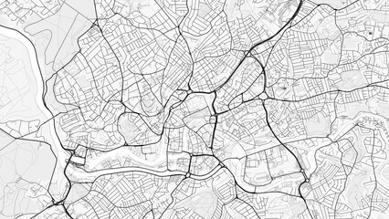 Bristol City Map. Minimalist black and white line art poster for printing, wallpaper, wall art, and map resources for home and office decor © City in Art
