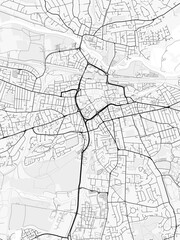 Obraz premium Reading City Map. Minimalist black and white line art poster for printing, wallpaper, wall art, and map resources for home and office decor