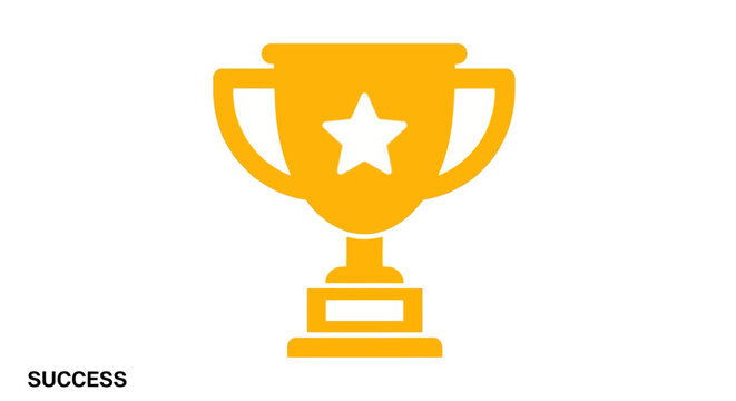 Golden Trophy Cup with Star.