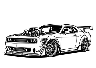 Obraz premium black sports car