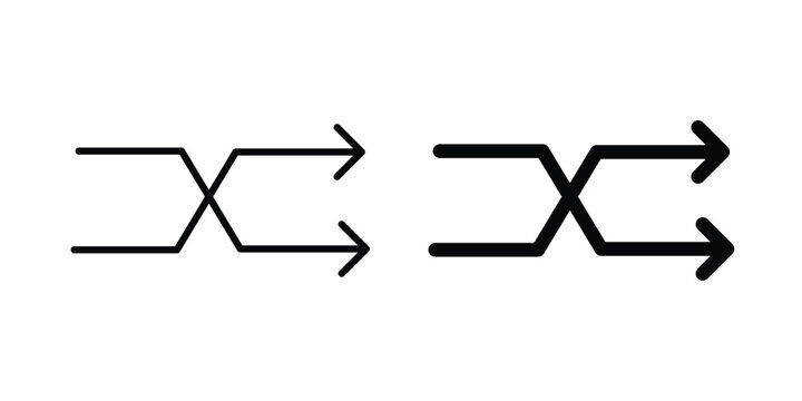 Shuffle icon vector design Illustration pack for apps.