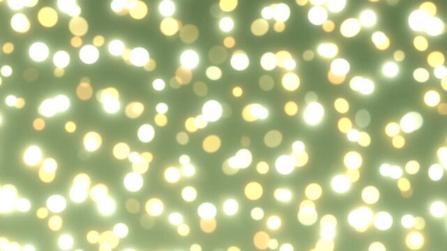 Glittering green particles. 4K background material for loop playback. For nature themed backgrounds