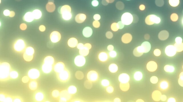Glittering green particles. 4K background material for loop playback. For nature themed backgrounds and Abror Day.
