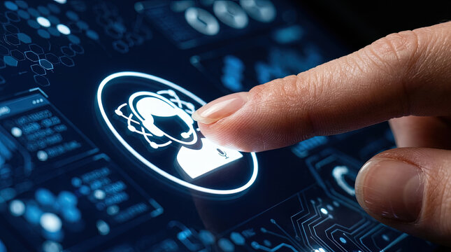 Artificial intelligence interface 6g next generation connectivity digital touch futuristic technology