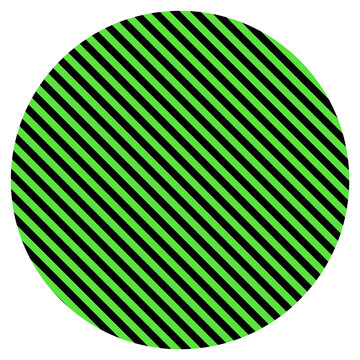 Runder Kreis mit gr&uuml;n schwarzen Streifen