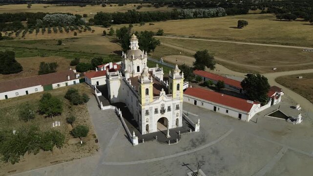 Drone video Santu&aacute;rio de Nossa Senhora d'Aires Portugal Europe