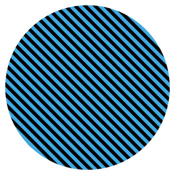 Runder Kreis mit blau schwarzen Streifen