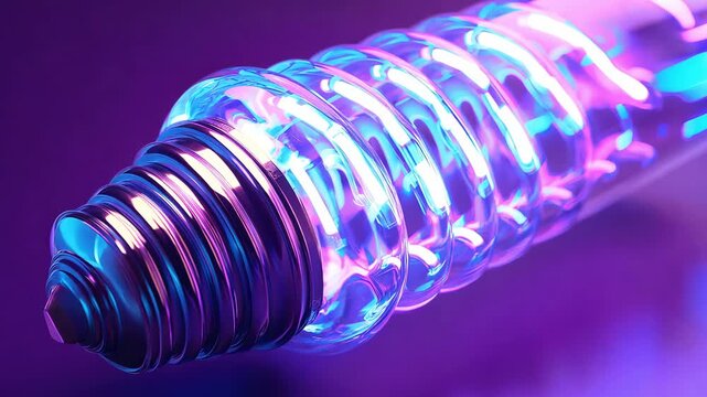 Detailed view of a transparent object displaying colorful light reflections and patterns in a controlled lighting setup