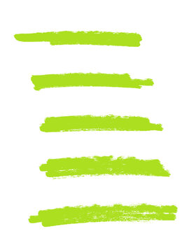 Zeichnung von 5 Kreidestreifen in gr&uuml;n