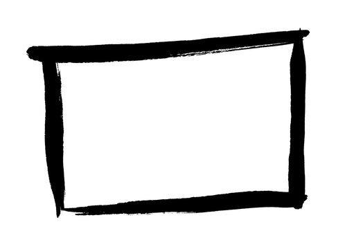 Schwarze Umrandung - Handgemalter Rahmen mit Textfreiraum