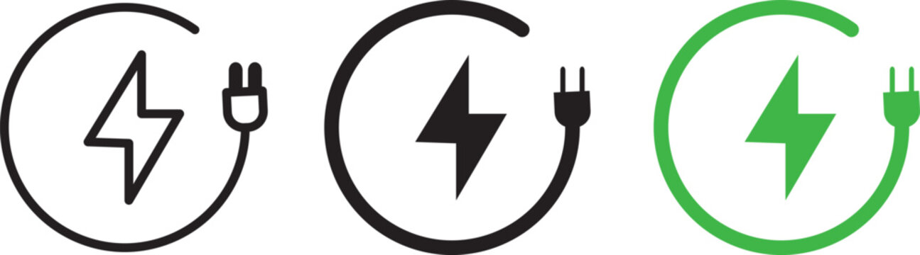 Printcharging, electricity, green, illustration, power, plug, energy, eco, wire, point, station, signs, phone, connector, cable,