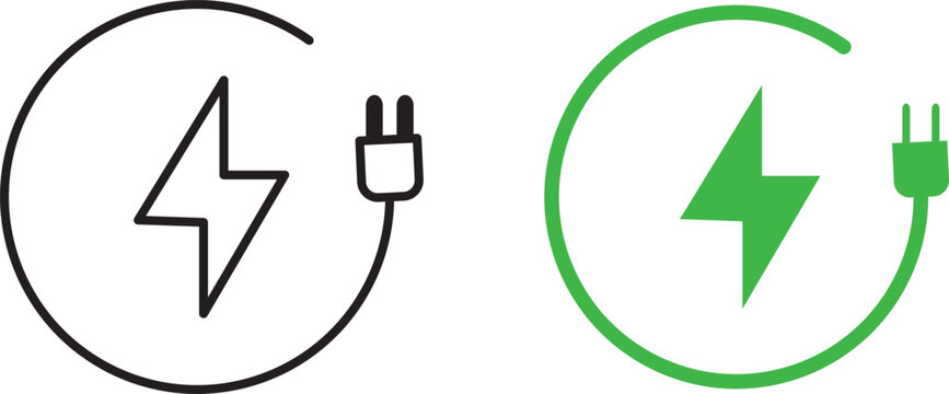 Printcharging, electricity, green, illustration, power, plug, energy, eco, wire, point, station, signs, phone, connector, cable,