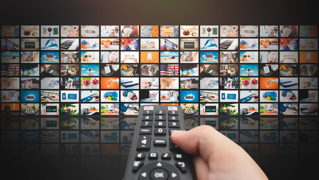 VOD multimedia TV streaming concept