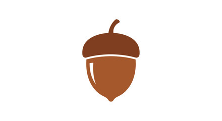 Brown Acorn Nut Closeup Illustration. © retno