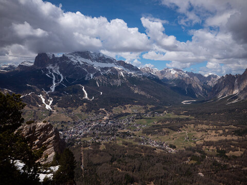 Cortina landscape view from the top of the mountains