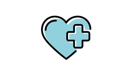 Obraz premium Medical Heart Health Care Symbol.