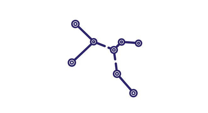 Molecular structure with connected atoms model.