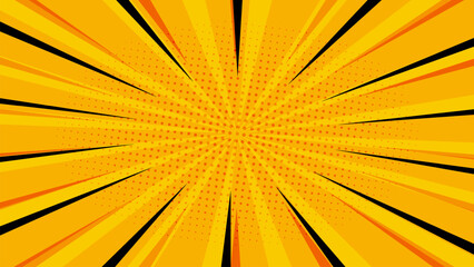 comic yellow background cartoon style © Bagus