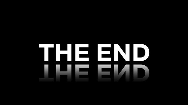 Cinematic The End Text Animation with Glowing Light Effects and Smooth Motion Background for Movie Ending, Short Film Credits, Storytelling Videos and Dramatic Outro