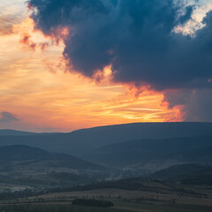 horyzont, barwa, sundown, niebo, słońce, chmura, natura, zachód słońca, góry, krajobraz, wschody, dzisiejszy wieczór, piękne, brzask, poranek, blękit, cloudscape, panoramiczne, drzew, iskra, wieczorny © Adrian Jaśpiński