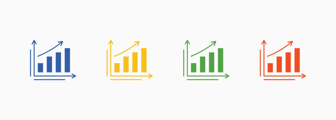 Obraz premium Progress Icon Set Color Multiple Style Collection Element For Design