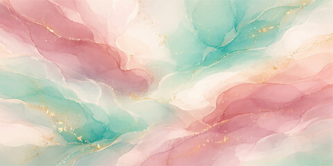 Fototapeta premium Abstract watercolor hand painted background with soft pastel colors and artistic texture