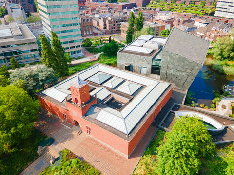 Panoramic view from above Van Abbemuseum in Eindhoven, Netherlands