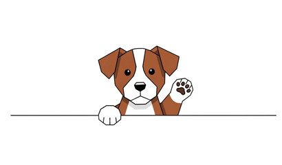 Cute panda bear waving paw happy cartoon character vector illustration © MstAnisa