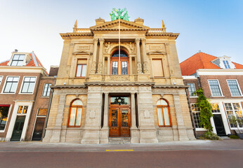 Obraz premium Teylers Museum building in Haarlem city, Netherlands