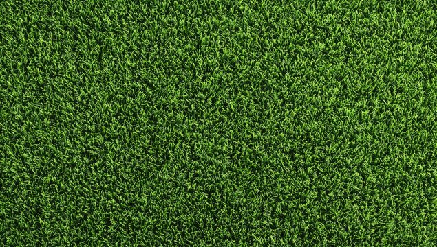 Close-up Texture of Lush Green Artificial Turf for Background Use.