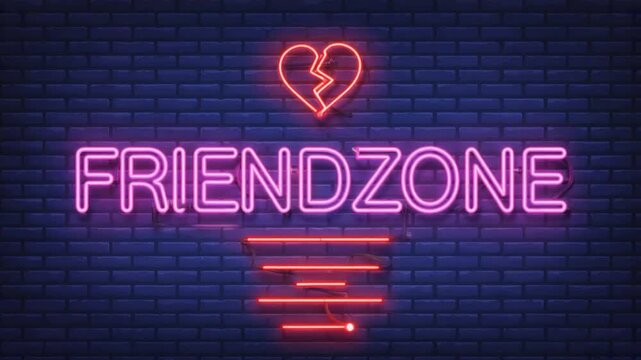 Neon sign for the friendzone.