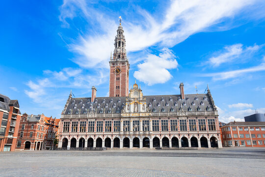 Mgr. Ladeuze Square in Leuven city centre, Belgium