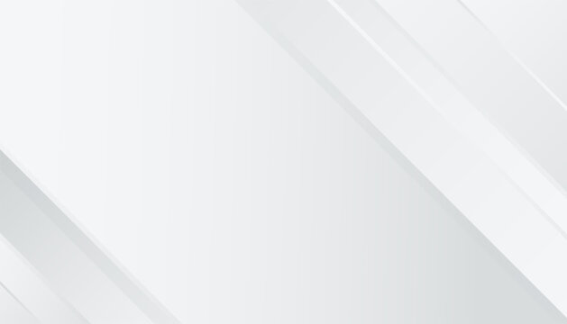 Abstract white background decorated with gray gradient dynamic straight line shapes. Vector illustration