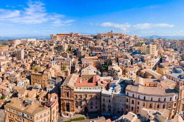 Naklejka premium Church Saint Dominic aerial panoramic view, Agrigento