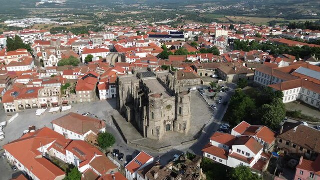 Drone video S&eacute; Catedral da Guarda Portugal Europe