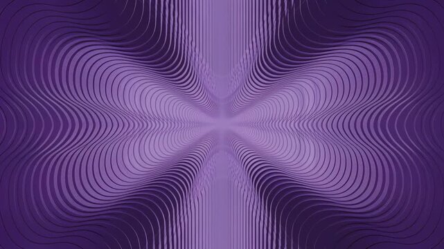 Abstract digital background with smooth purple wavy lines. Geometric flowing shapes and rhythmic vertical pattern. Modern tech concept for dynamic motion graphic.