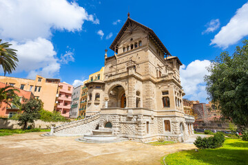 Fototapeta premium Villino Florio villa exterior view in Palermo