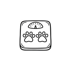 Fototapeta premium Weighing Scale Monoline Icon