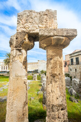 Naklejka premium Temple of Apollo or Tempio di Apollo, Syracuse