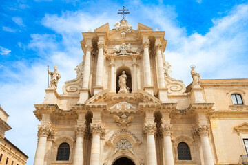 Fototapeta premium Cathedral of Syracuse or Duomo di Siracusa, Sicily
