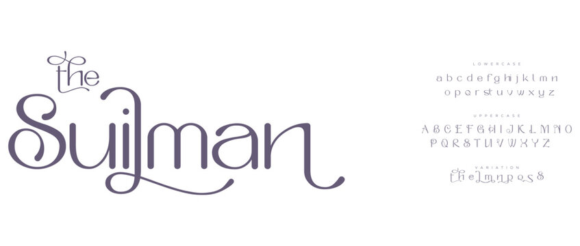 The elegant logo of a stylish font design called The Sujiman on a white background
