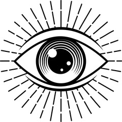 Naklejka na ściany i meble Eye of providence masonic symbol