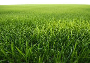 Obraz premium Aerial view of a lush green agricultural field with a unique pattern