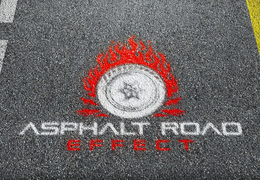 Asphalt Road Text Effect PSD