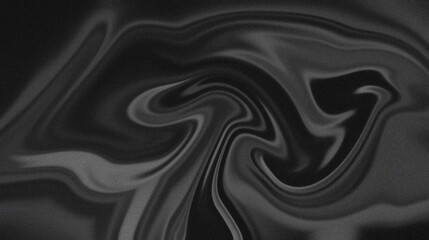 Naklejka premium Dark grey liquid flow abstract background, with grainy texture, and intertwining waves, for modern minimalist, digital and